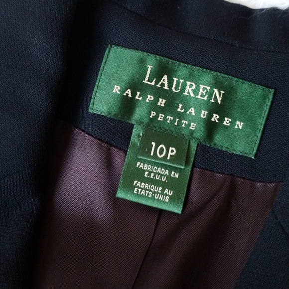 Ralph Lauren Blue Blazer - Vintage - Size 10P - Picture 7 of 8